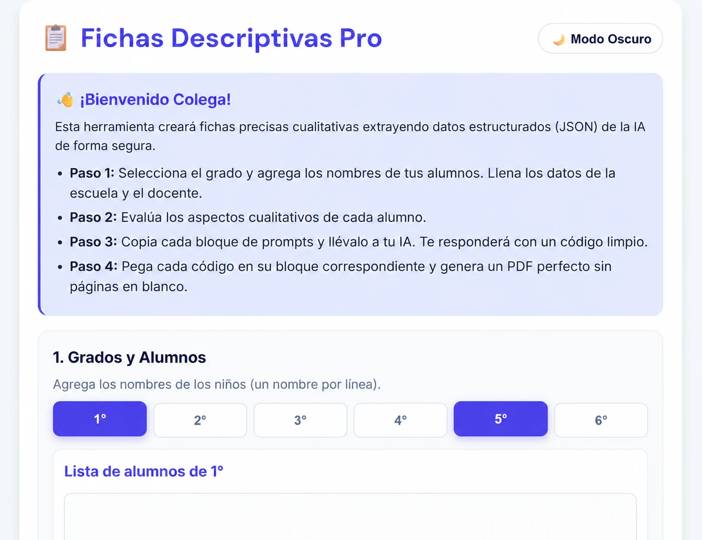 Herramienta Fichas Descriptivas Pro